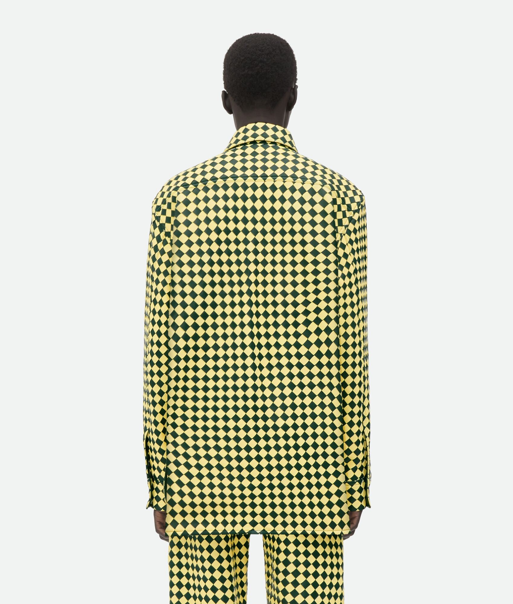 Leather Bicolor Intrecciato Shirt - 3