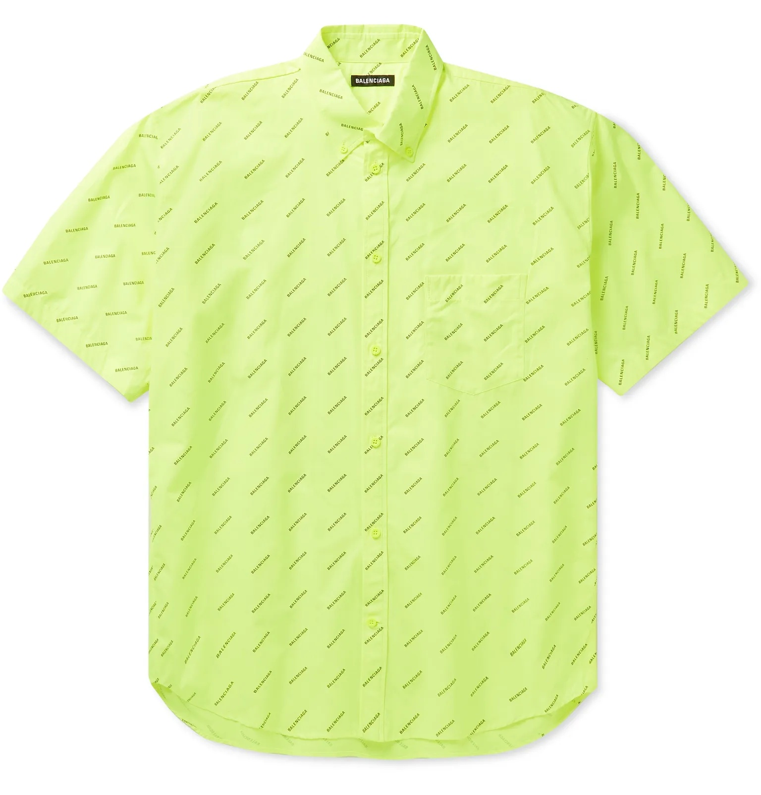 Oversized Logo-Print Cotton-Poplin Shirt - 1