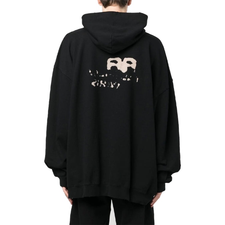 Balenciaga Hand-Drawn BB Icon Hoodie Large Fit 'Black' 620973TNVQ11059 - 3
