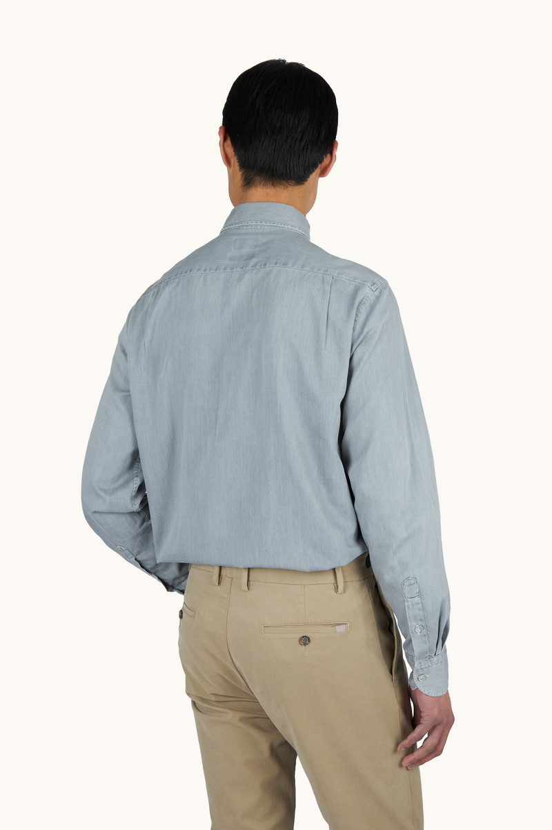 Paul & Shark X-SOFT SHIRT IN GIZA COTTON LIGHT DENIM outlook