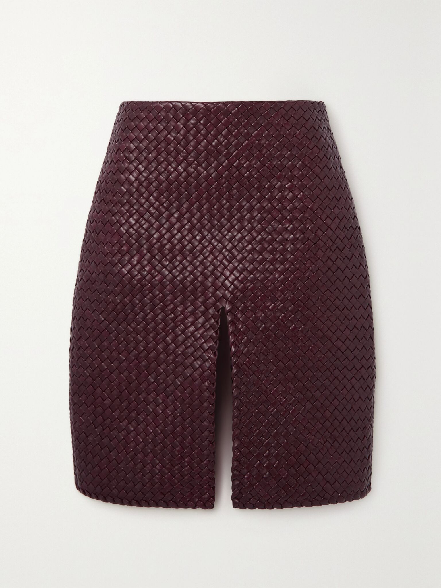 Intrecciato leather skirt Red - 1