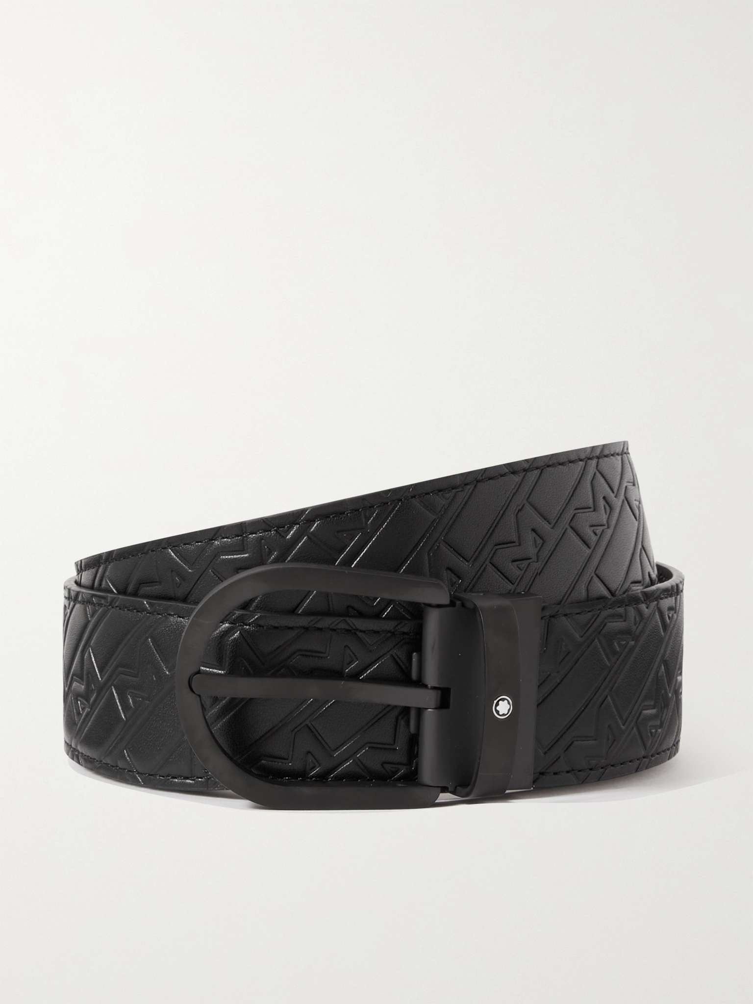 4.5cm Logo-Embossed Leather Belt - 1