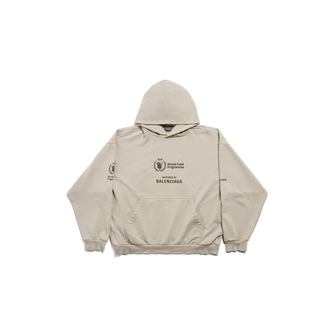 BALENCIAGA Wfp Hoodie Medium Fit in Grey/black | REVERSIBLE