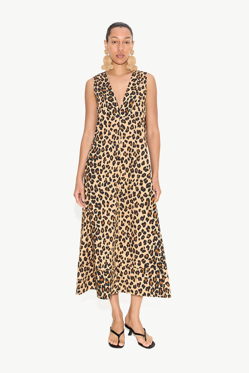 Mar Poplin Dress in Cheetah 1
