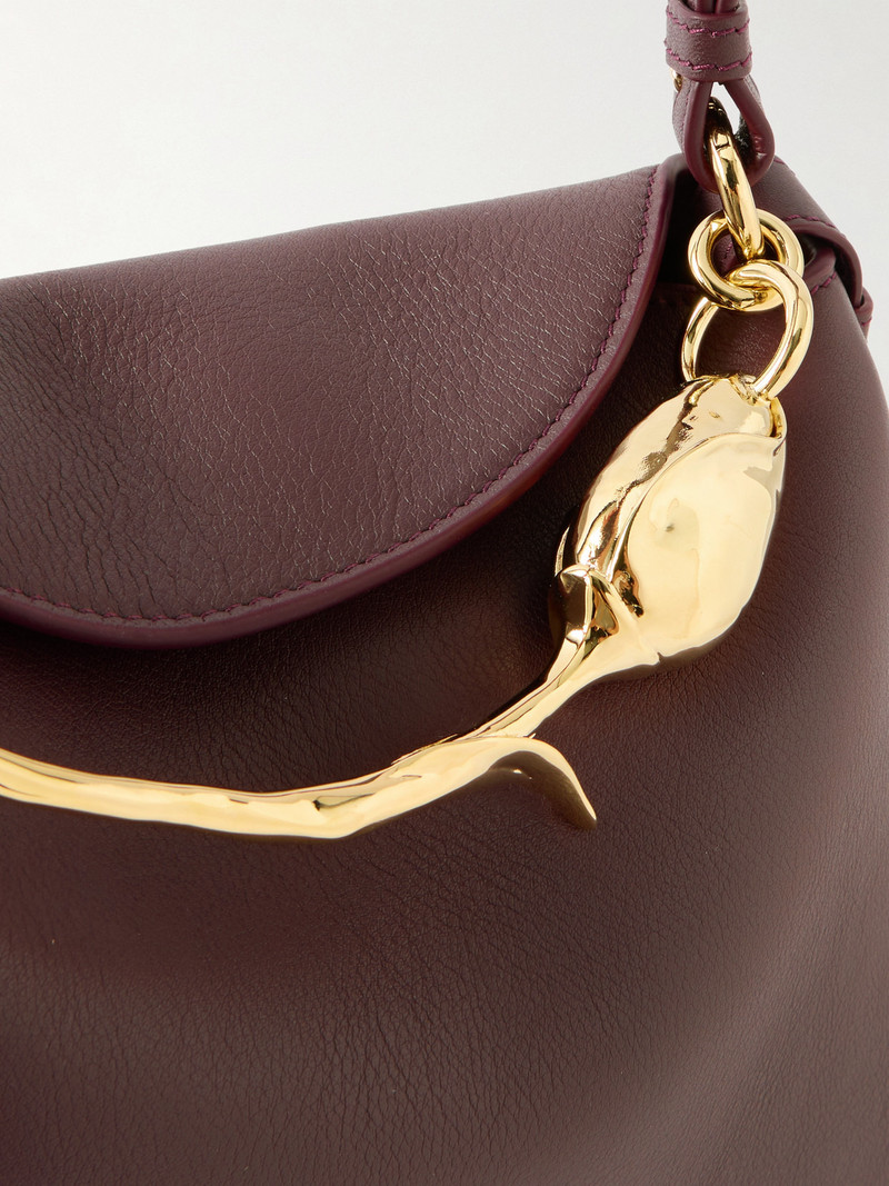 Bloom Large Embellished Textured-leather Shoulder Bag 4