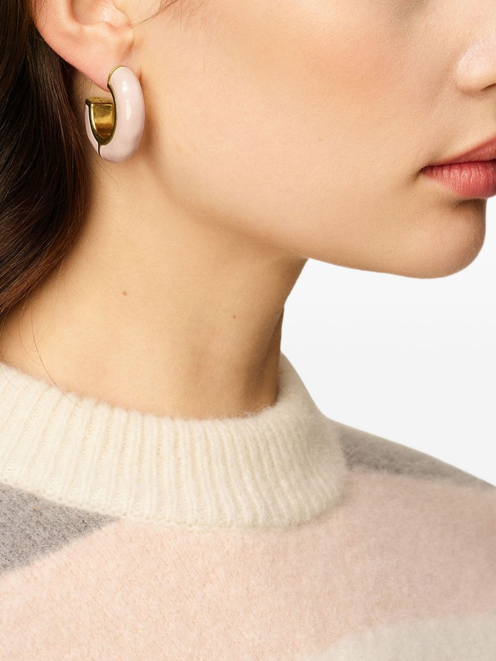 hammered lacquered earrings - 3