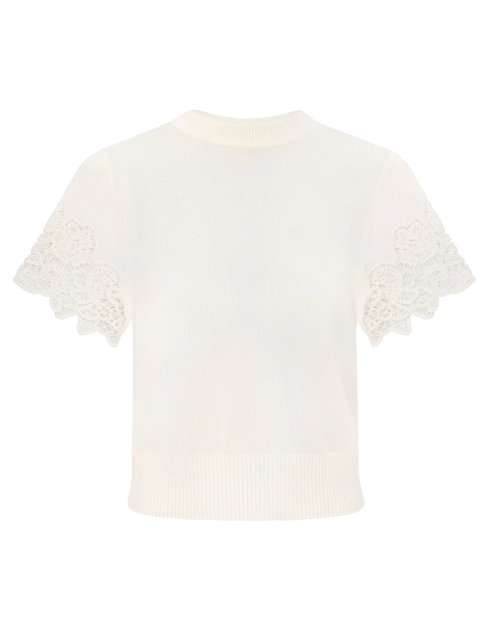 LUNA MERINO LACE TEE - 1