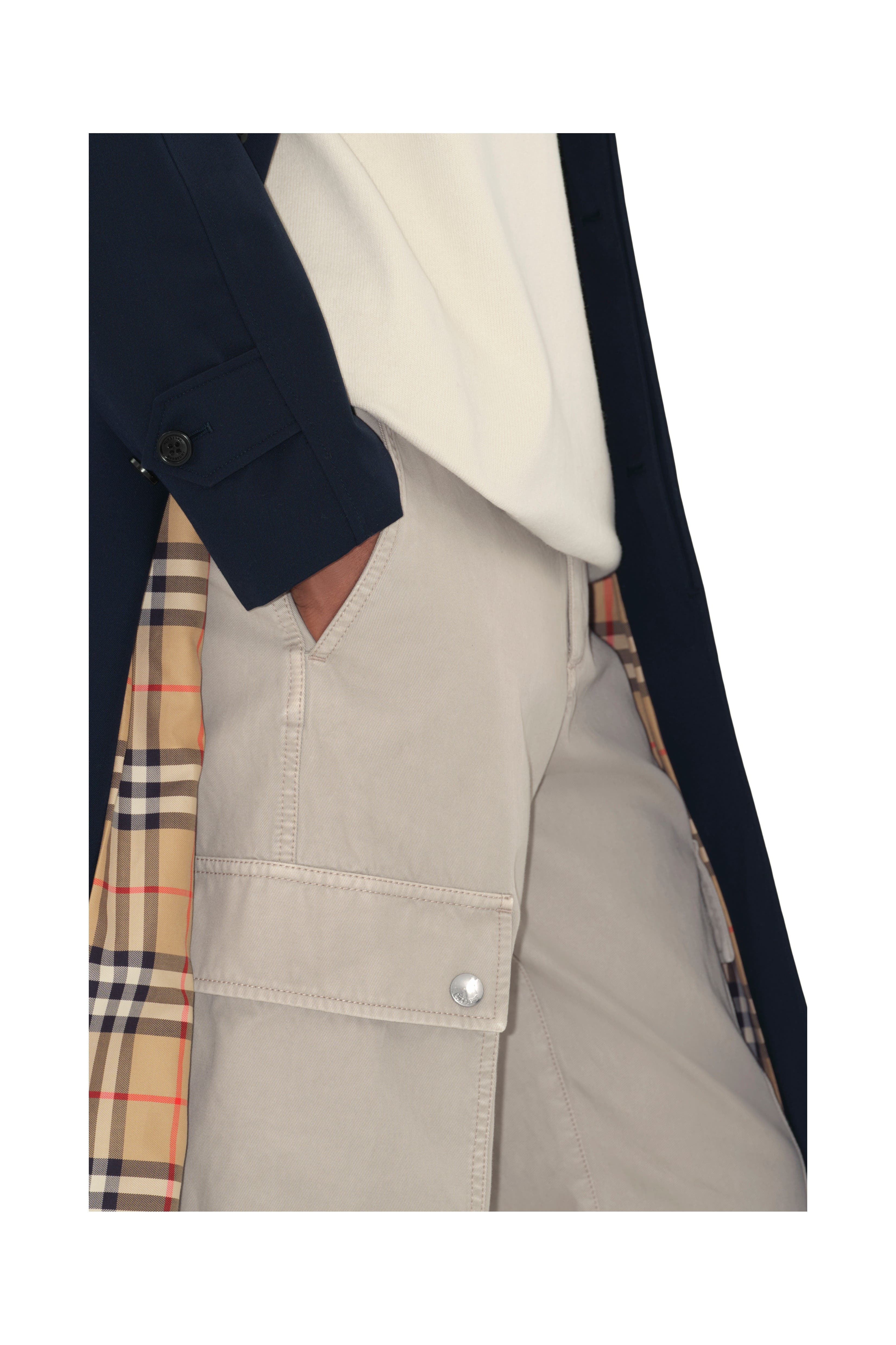 burberry Long Camden Heritage Car Coat in Coal Blue at Nordstrom - 7