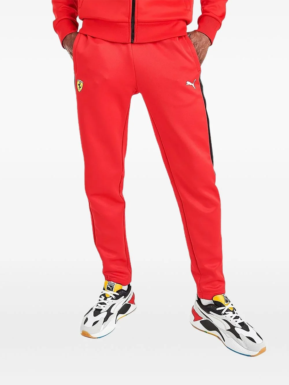 x Ferrari logo-print track pants - 1