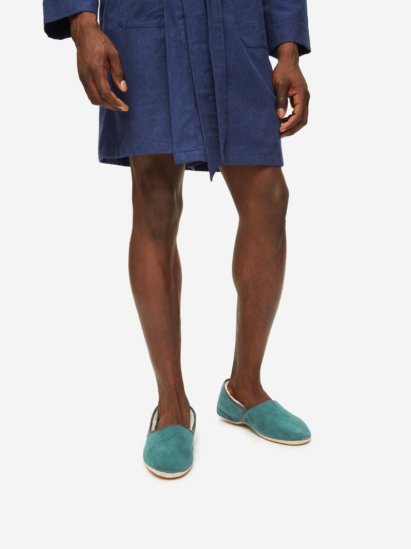 Men's Slippers Crawford Suede Sheepskin Emerald 5