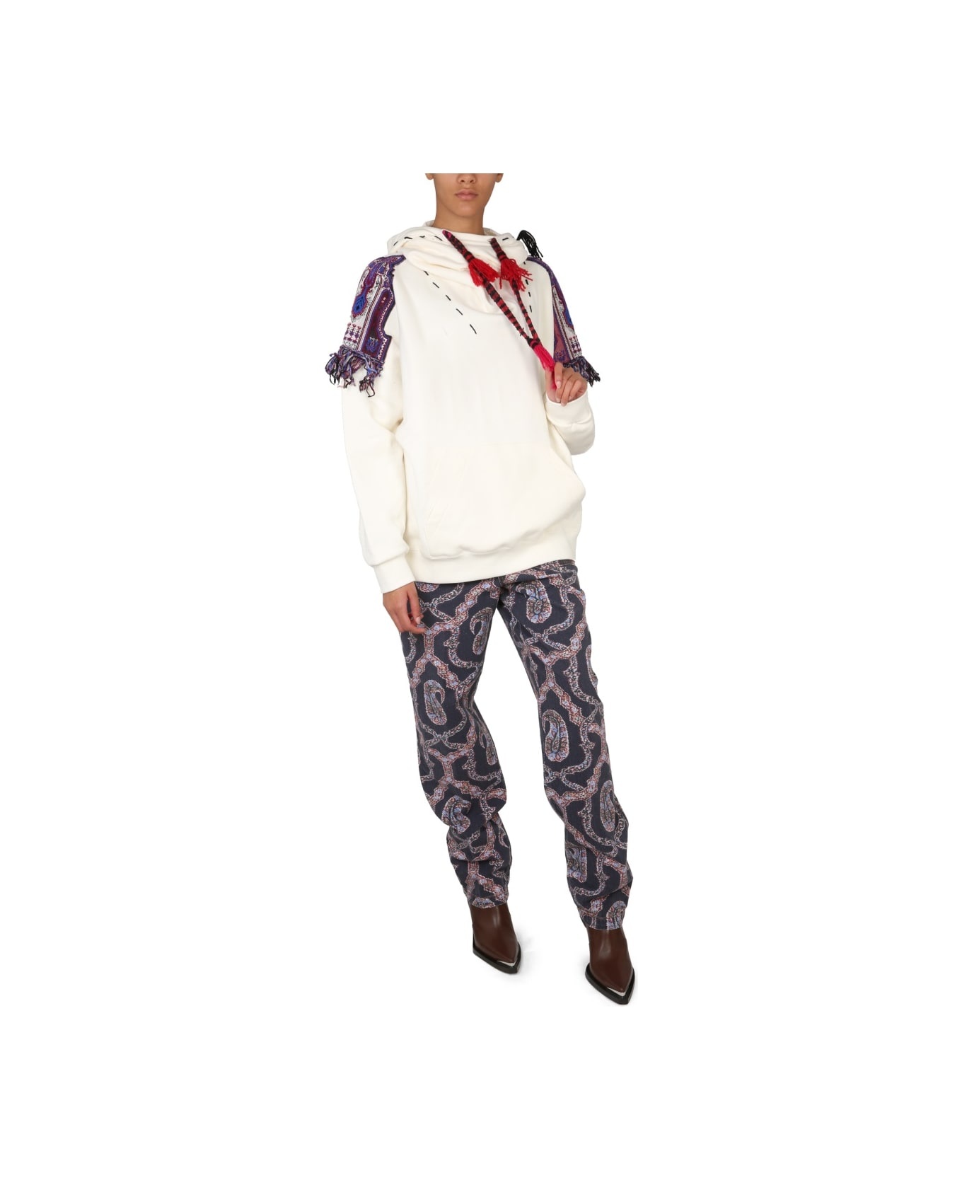 Paisley Denim Pants - 2
