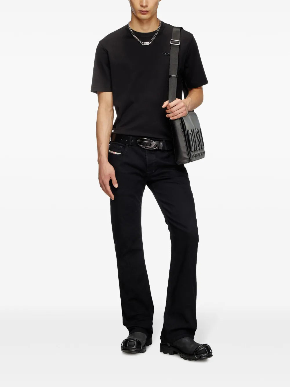 T-shirt noir T-Adjust-Slits - 2