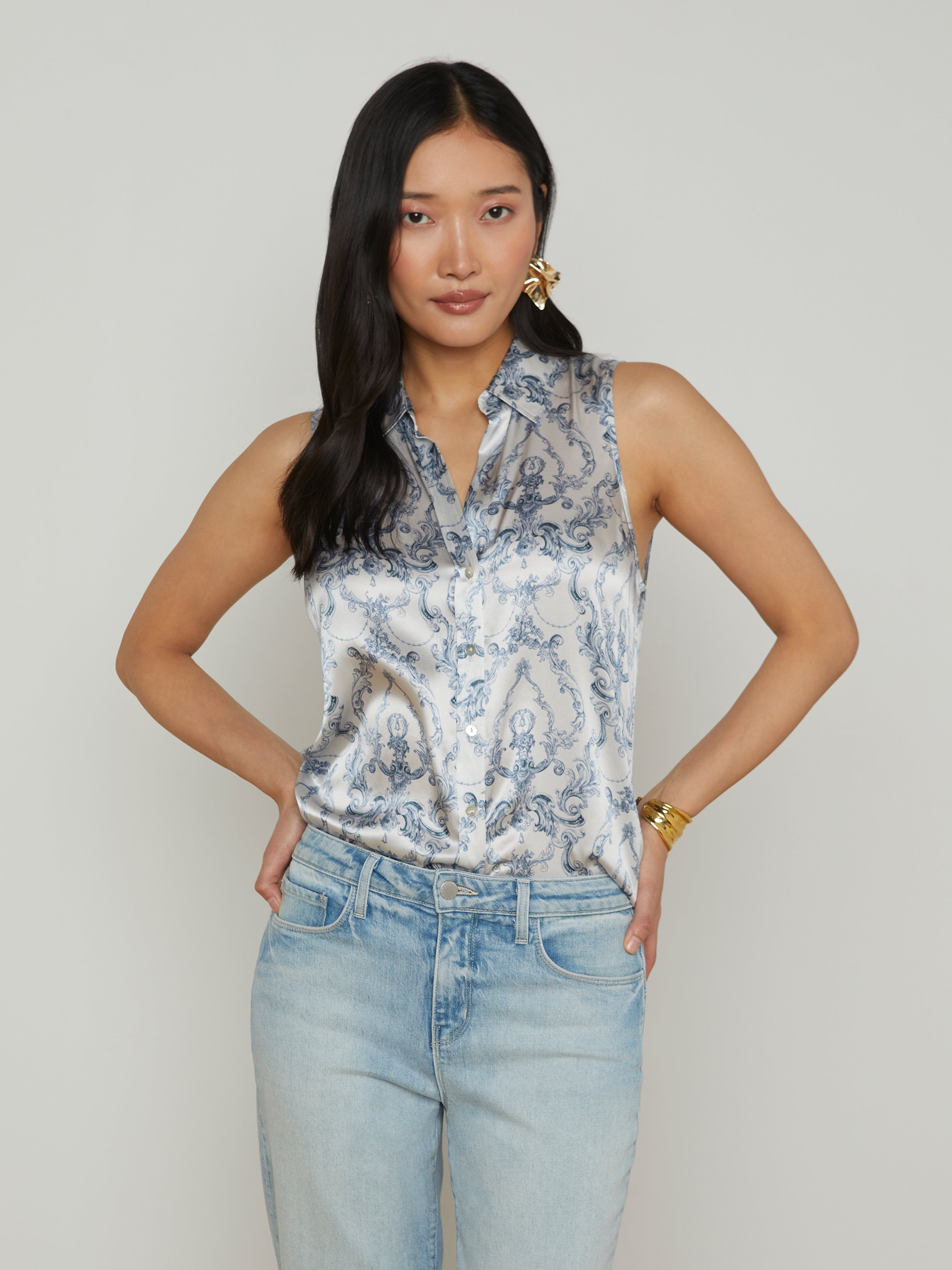 Emmy Sleeveless Silk Blouse - 3