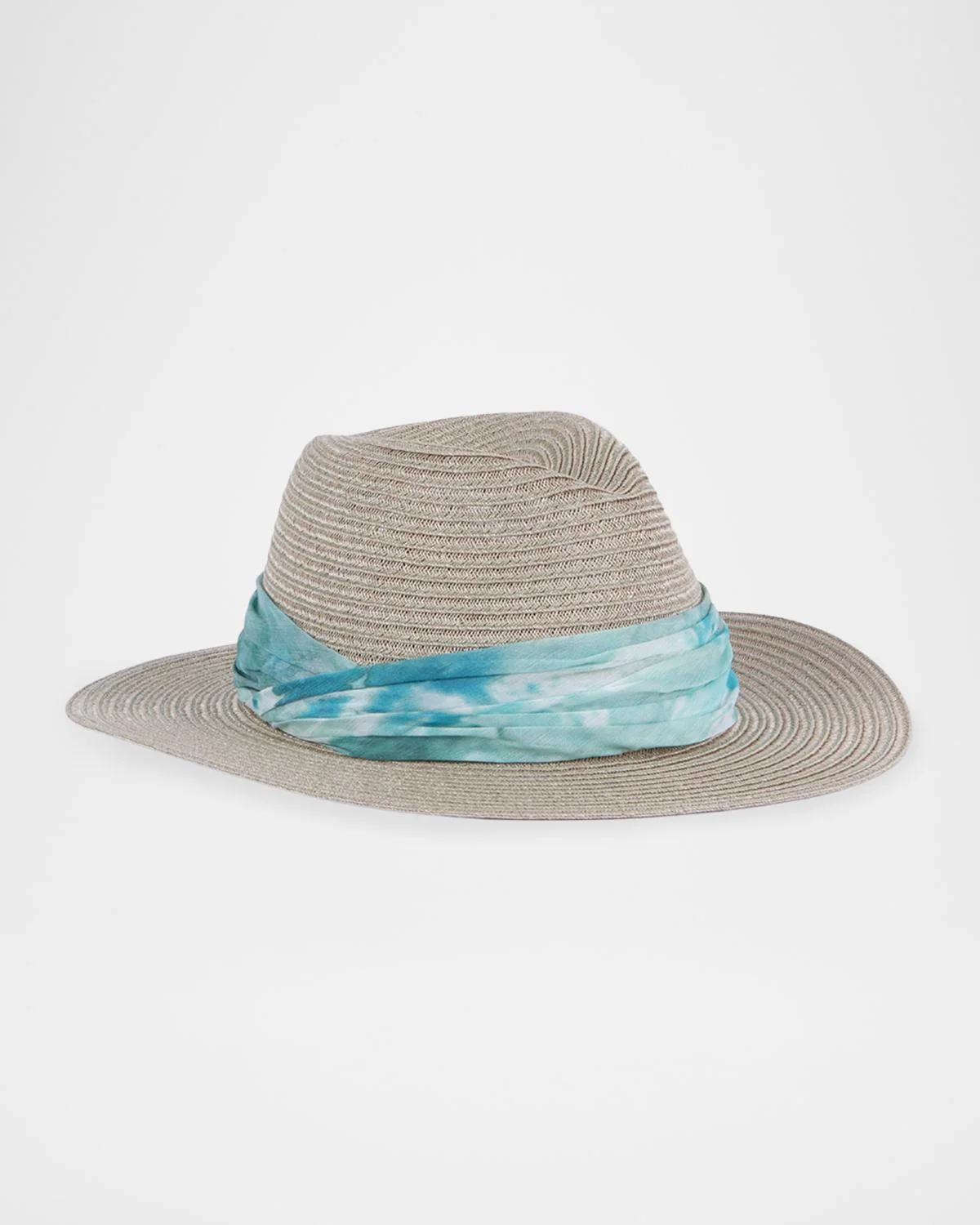 Courtney Sash Woven Packable Fedora - 1