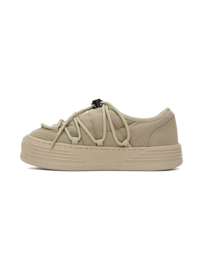 Palm Angels Beige Snow Puffed Sneakers outlook