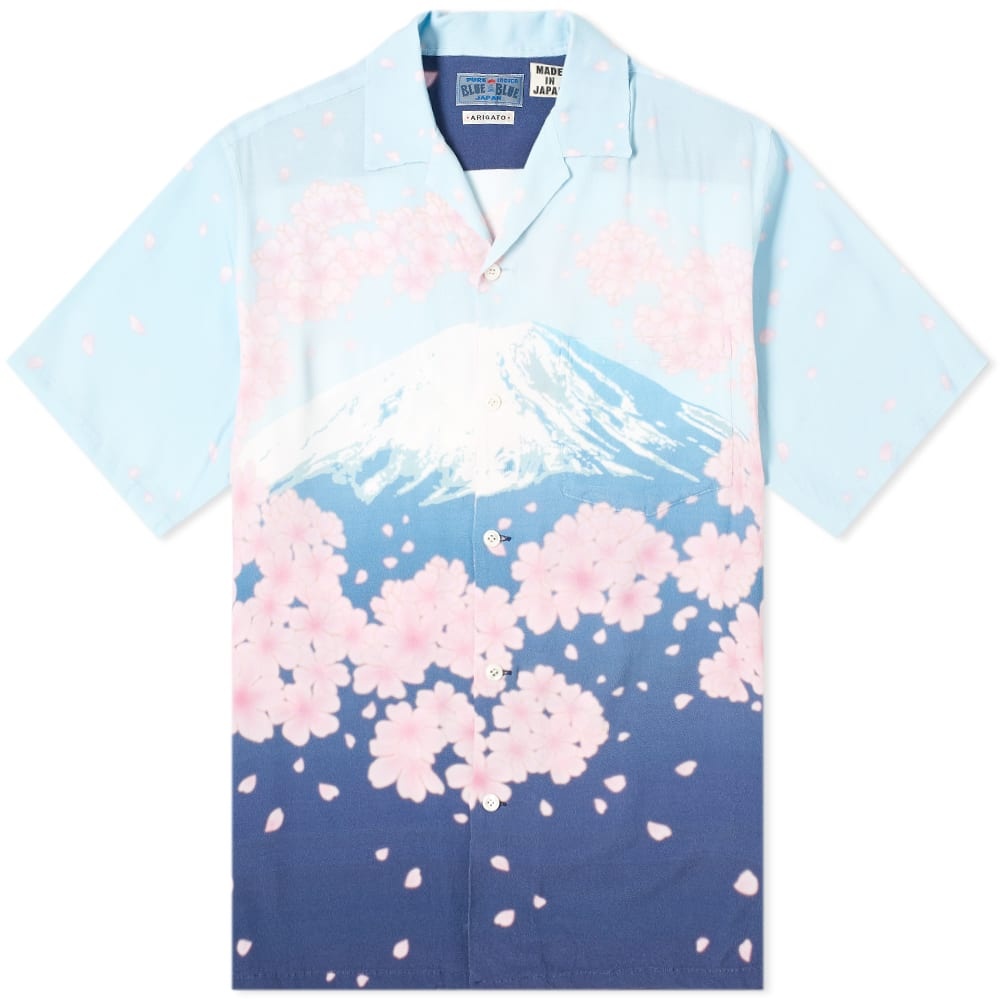 Blue Blue Japan Sakura Tunnel & Mt. Fuji Vacation Shirt - 1