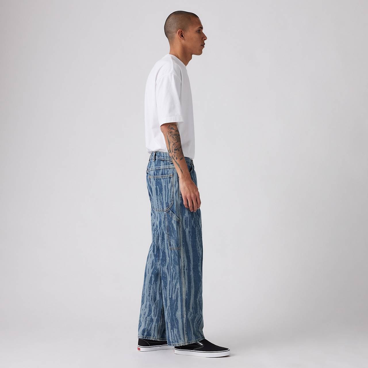 SKATEBOARDING CROPPED CARPENTER MEN'S JEANS - 6