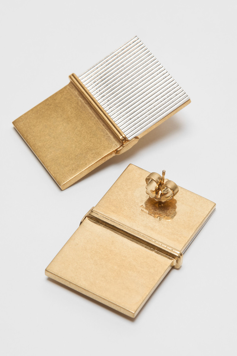 Notepad earrings - Gold/silver 4