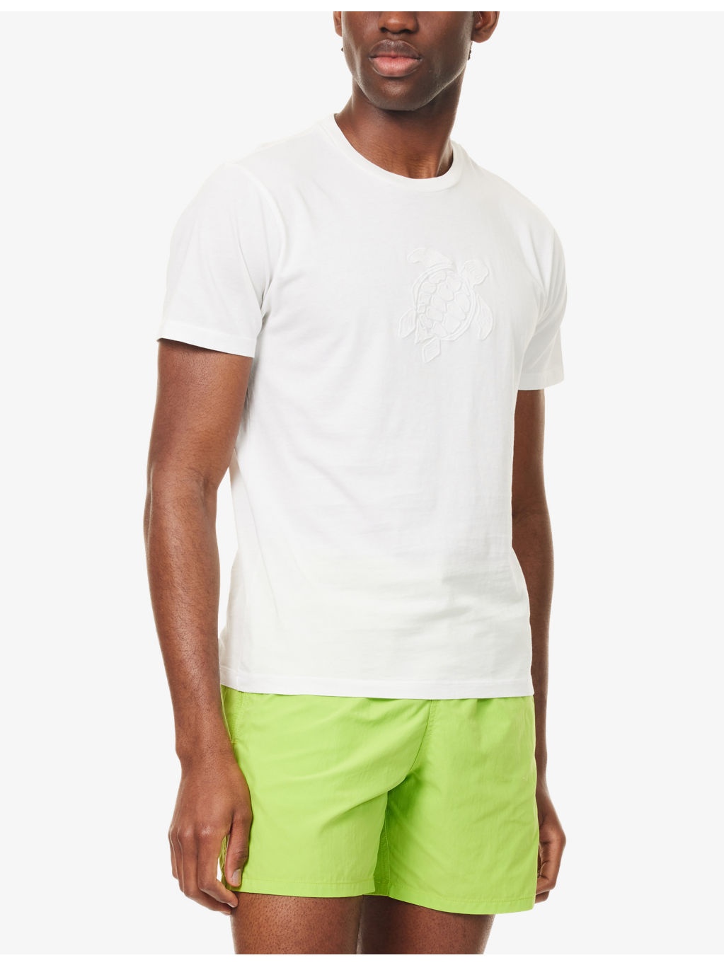 Portisol Turtle-Motif Cotton T-Shirt - 3
