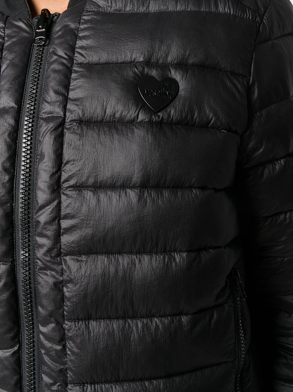 logo patch puffer jacket - 5