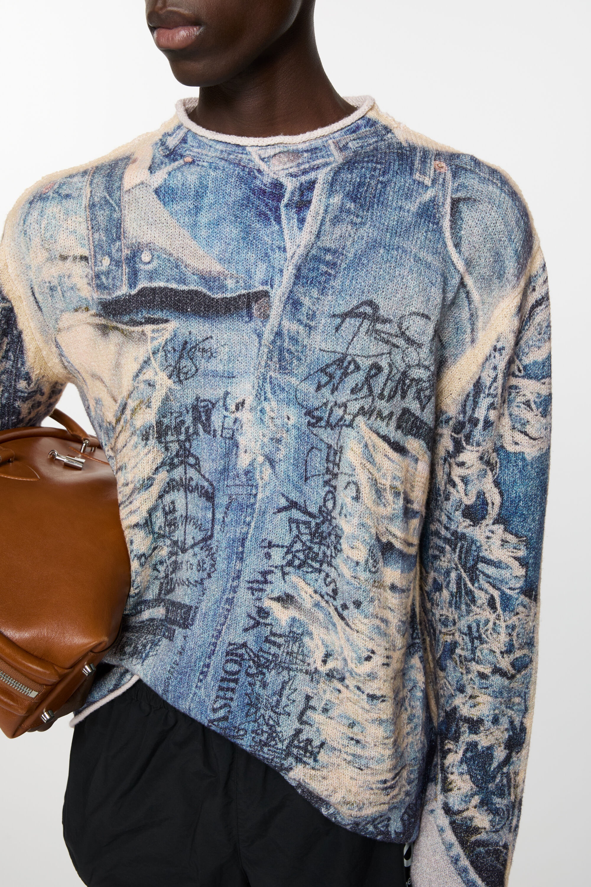 Printed sweater - Denim Blue - 4