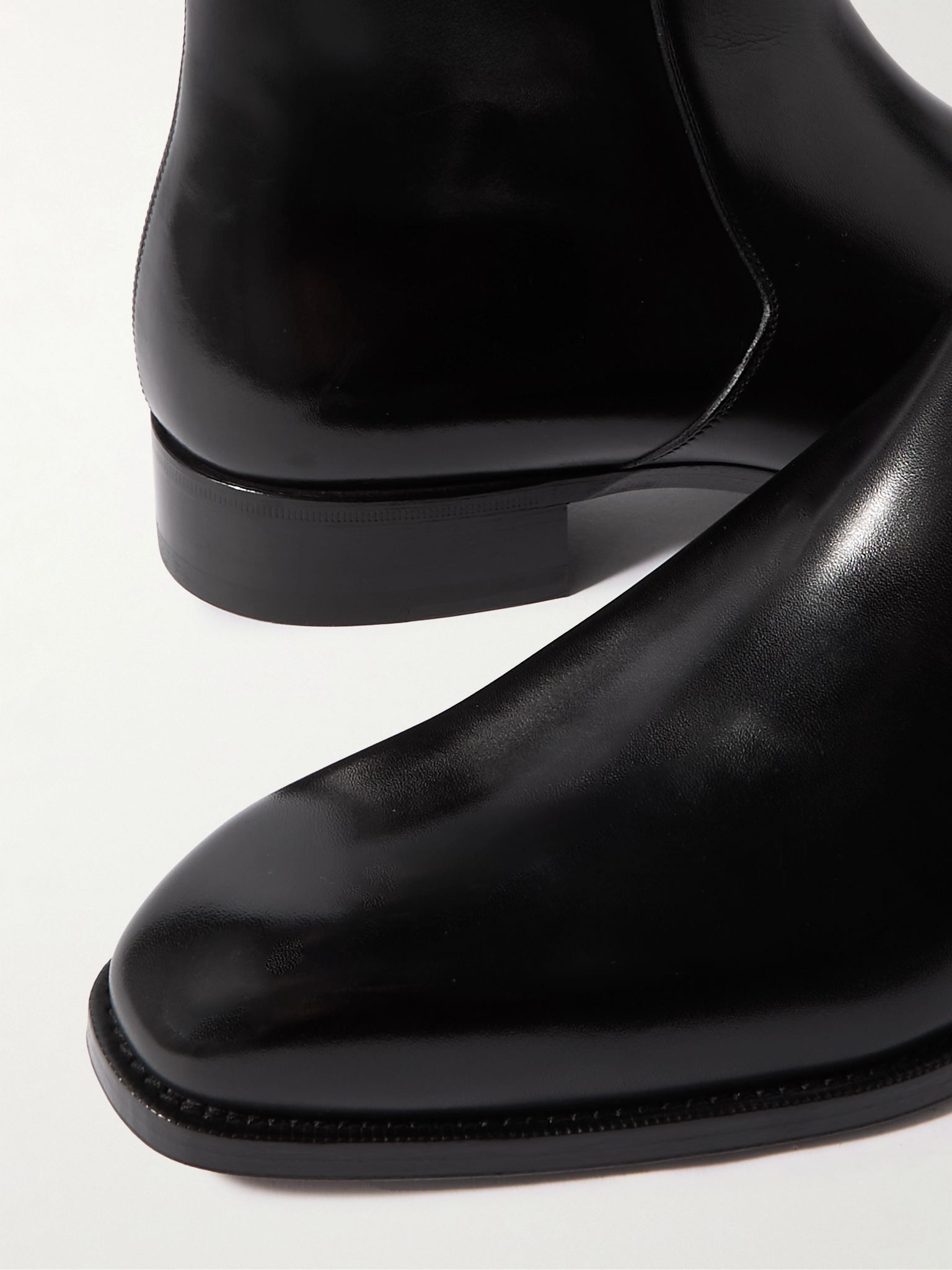 Elkan Leather Chelsea Boots Black - 6