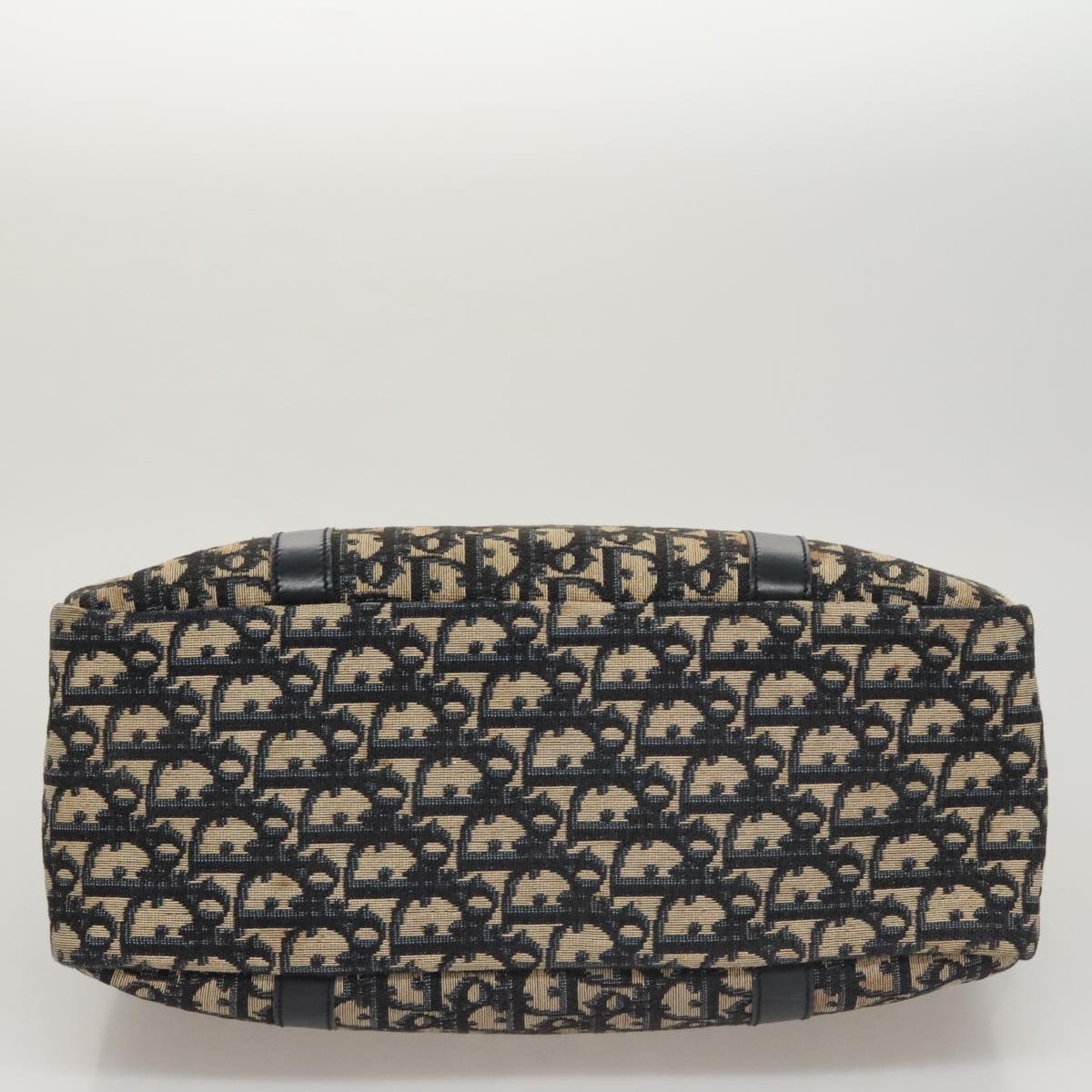 DIOR Trotter Canvas Hand Bag Navy Gold - 6