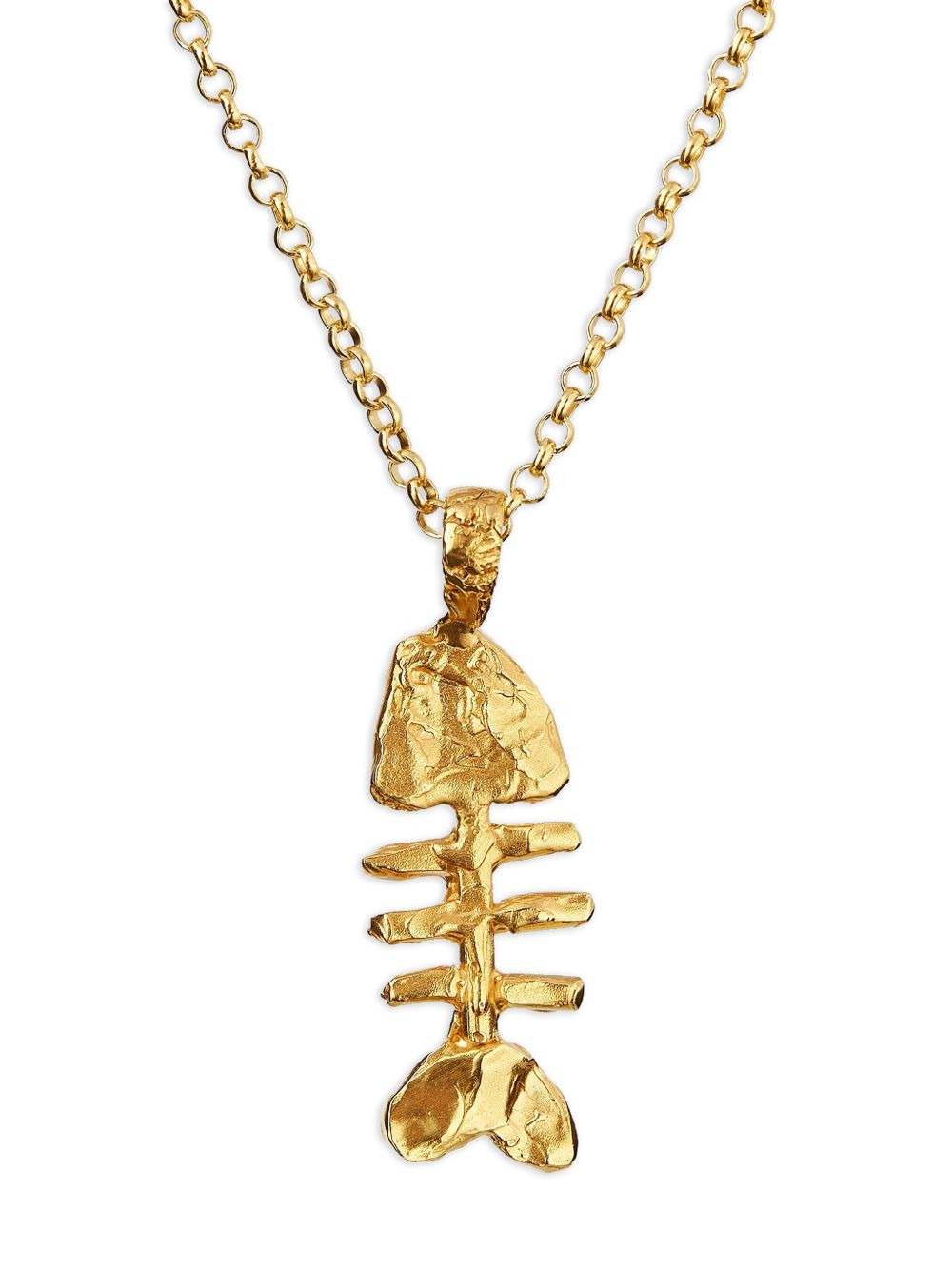 The Silhouette Of Summer fishbone chain necklace - 4