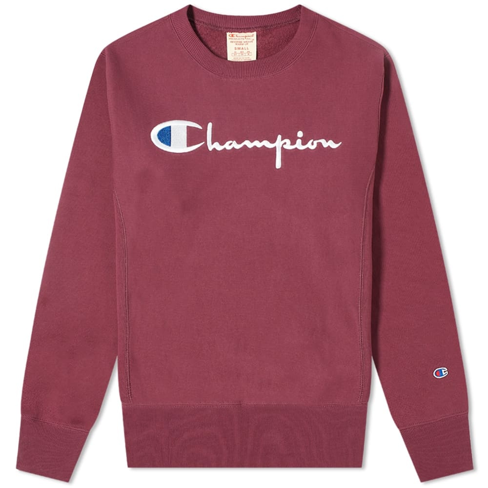 Champion Reverse Weave Script Logo Crew Sweat - 1