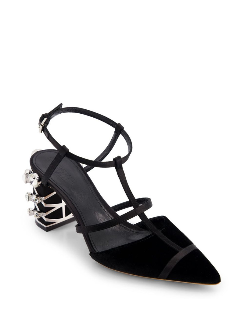 GIAMBATTISTA VALLI 75mm velvet pumps outlook