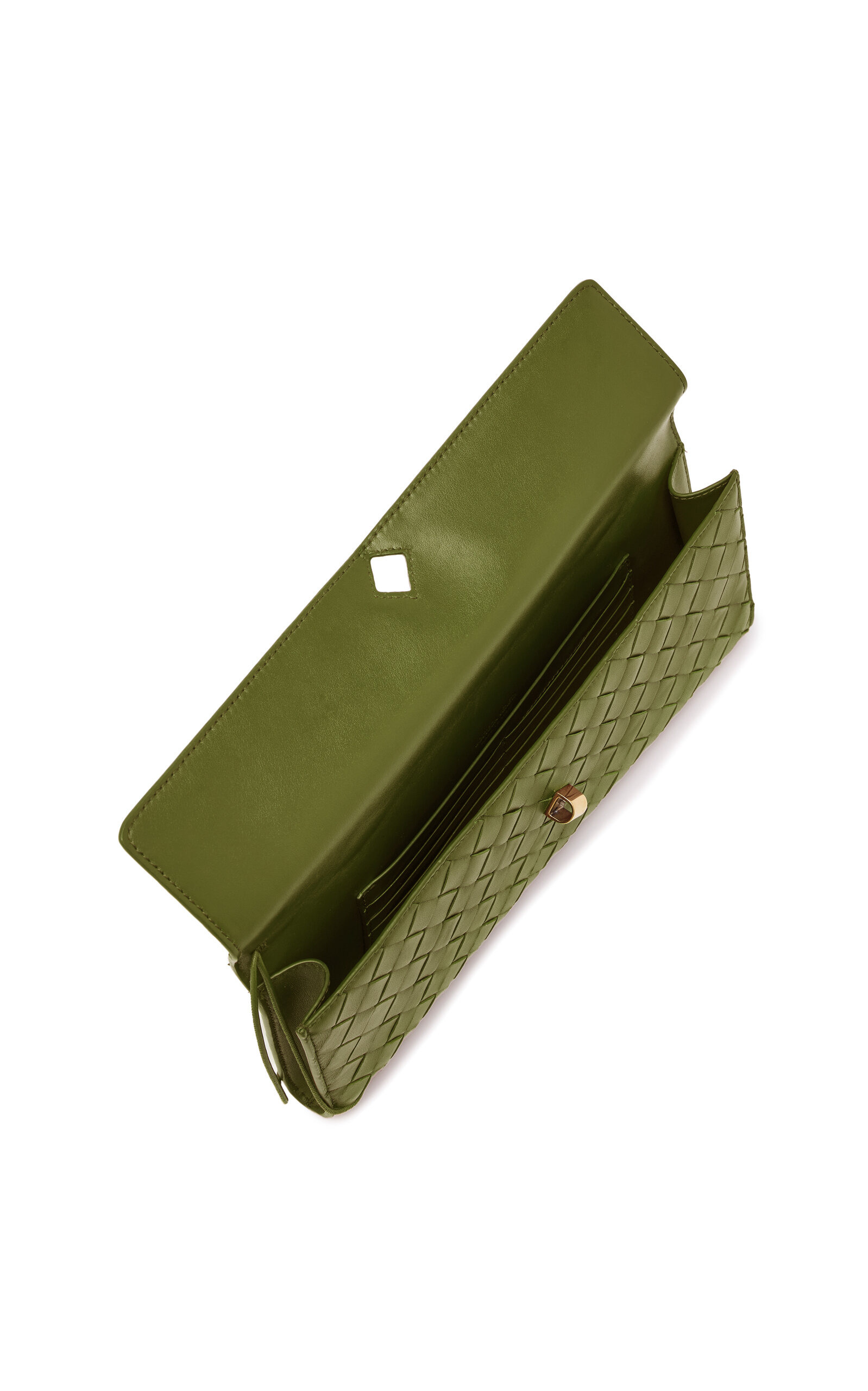 Andiamo Intrecciato Leather E/W Clutch green - 5