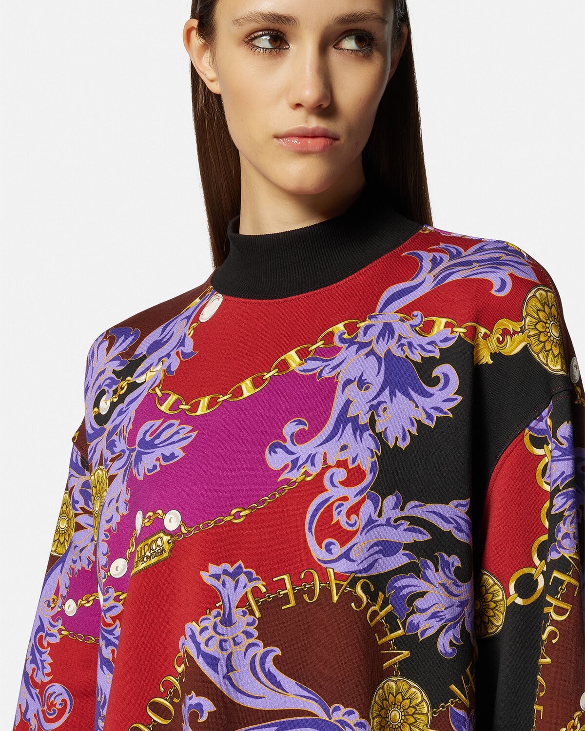 Chain Couture Sweatshirt Dress - 5