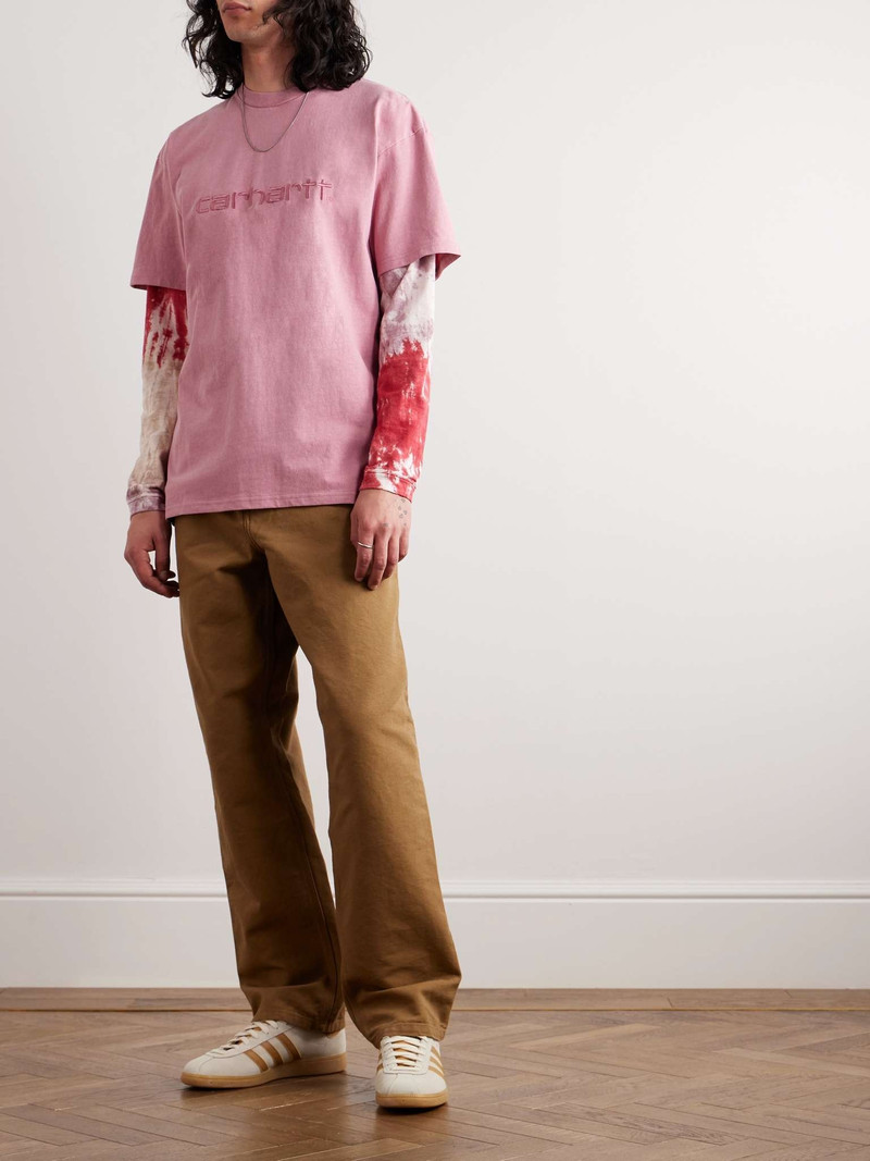 Carhartt Duster Logo-Embroidered Garment-Dyed Cotton-Jersey T-Shirt outlook