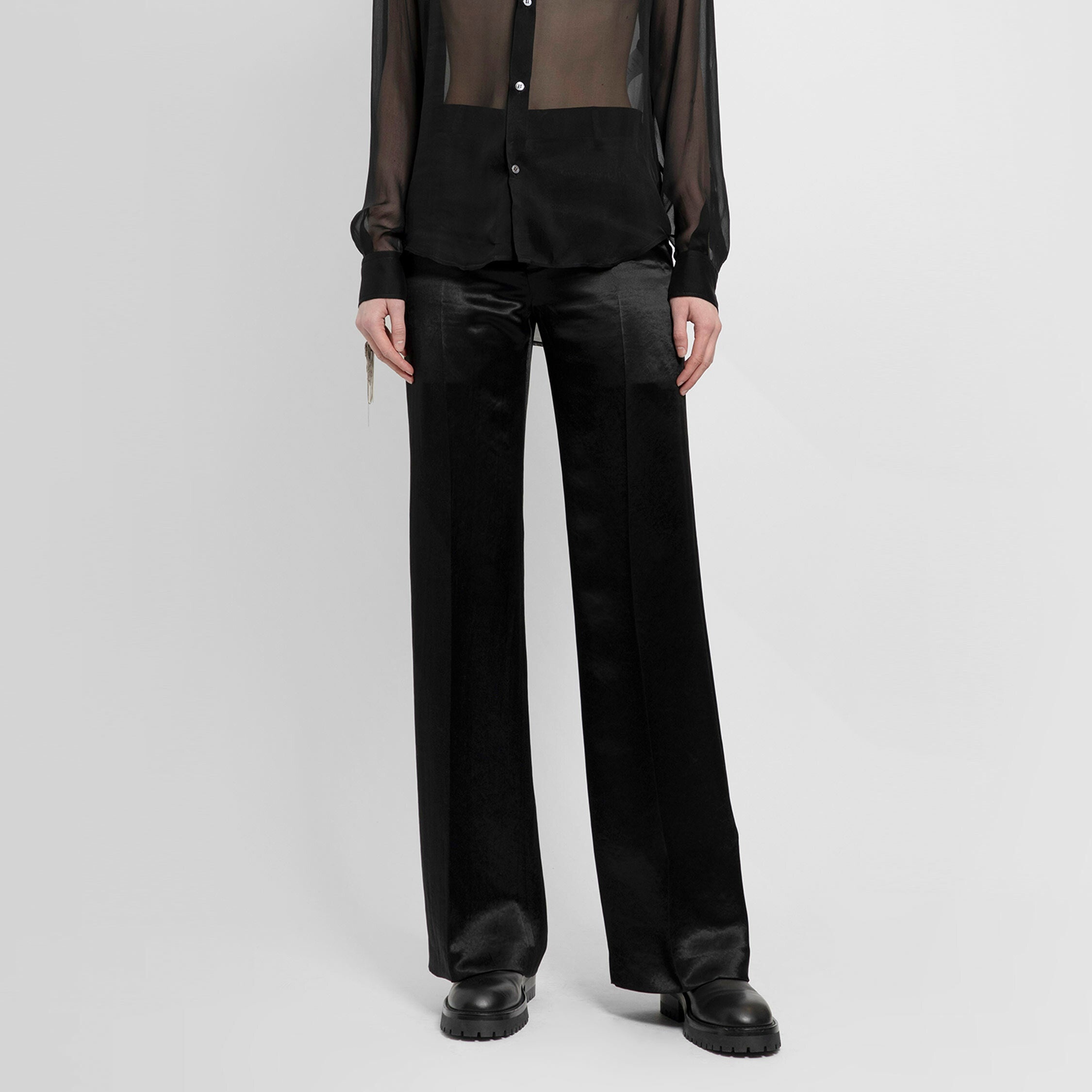 ANN DEMEULEMEESTER WOMAN BLACK TROUSERS - 6