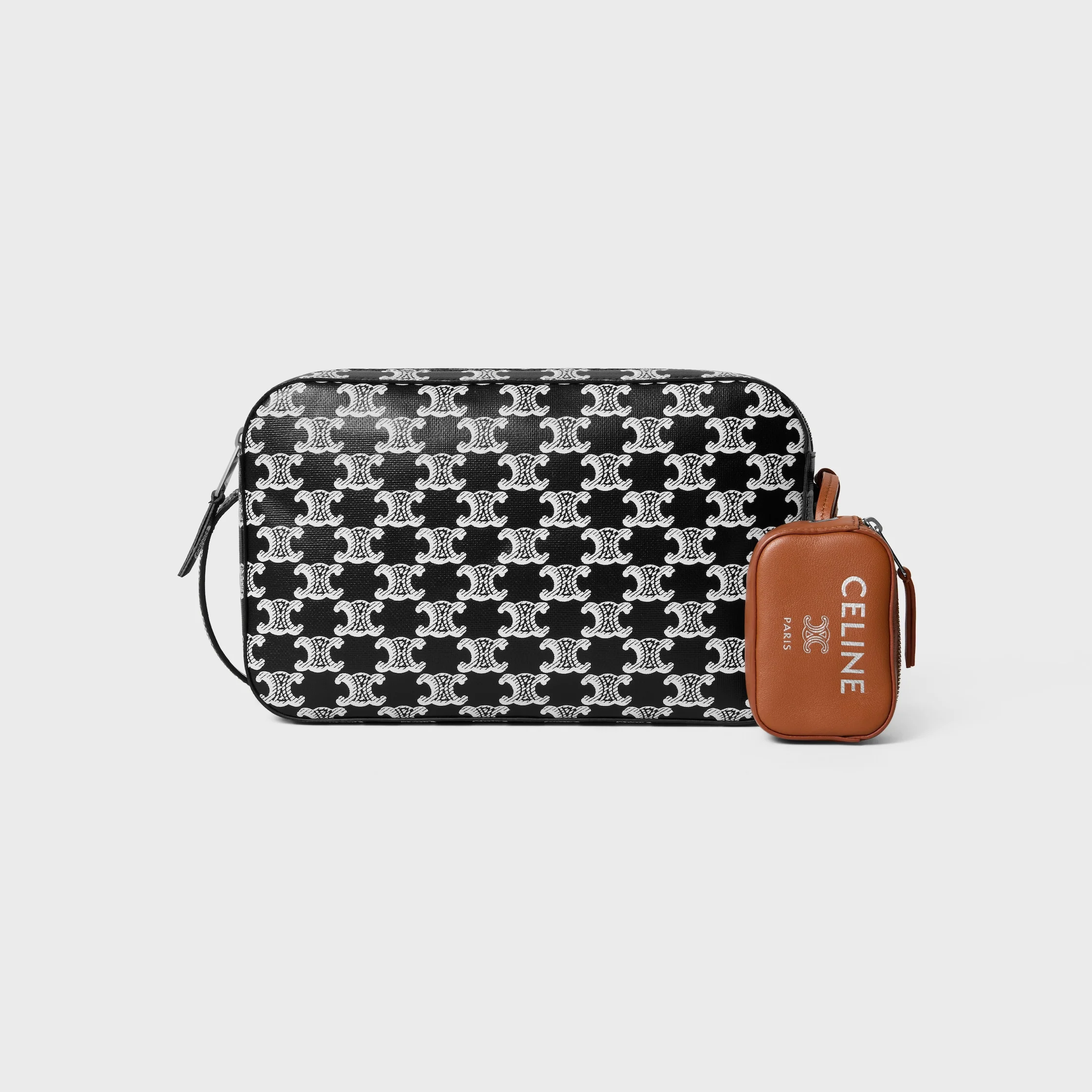 MESSENGER BAG WITH CHARM IN TRIOMPHE CANVAS AND SMOOTH LAMBSKIN - 1