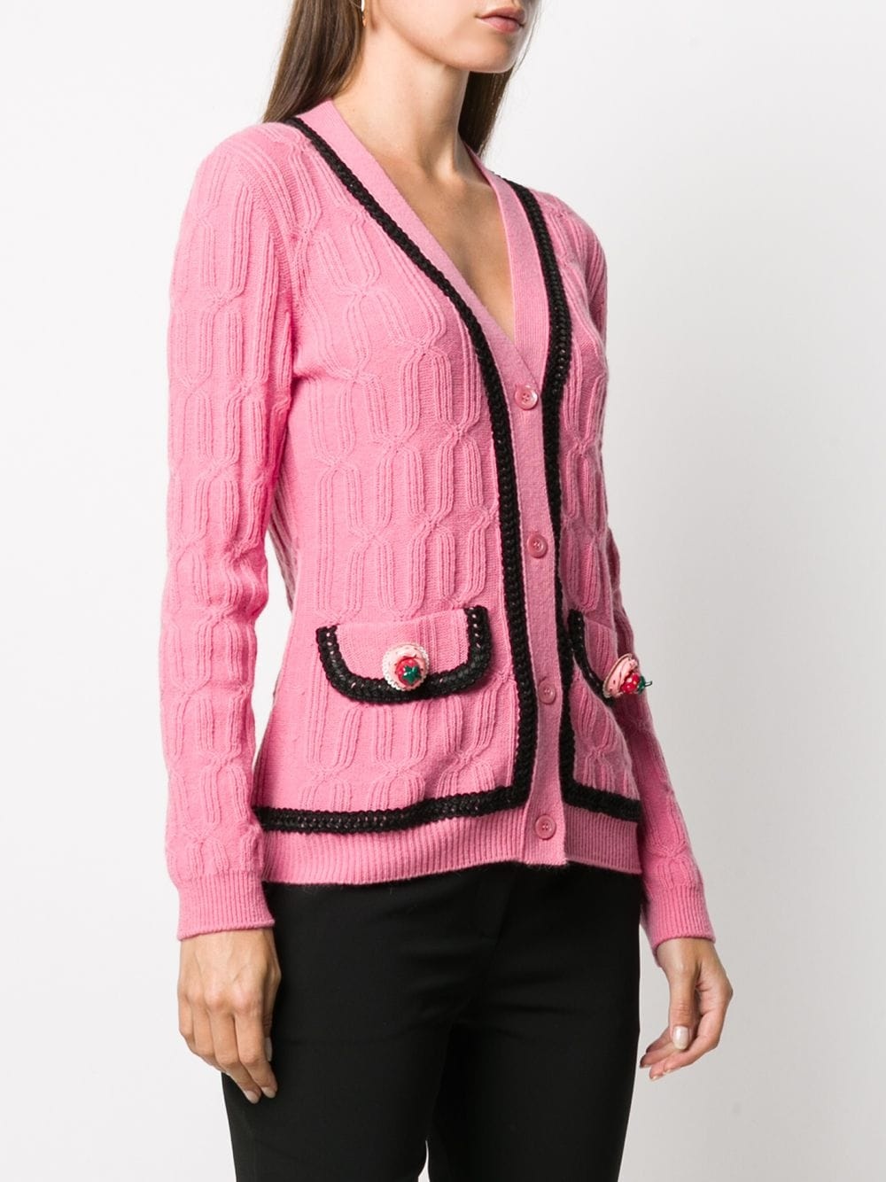 Icing-trim knitted cardigan - 3