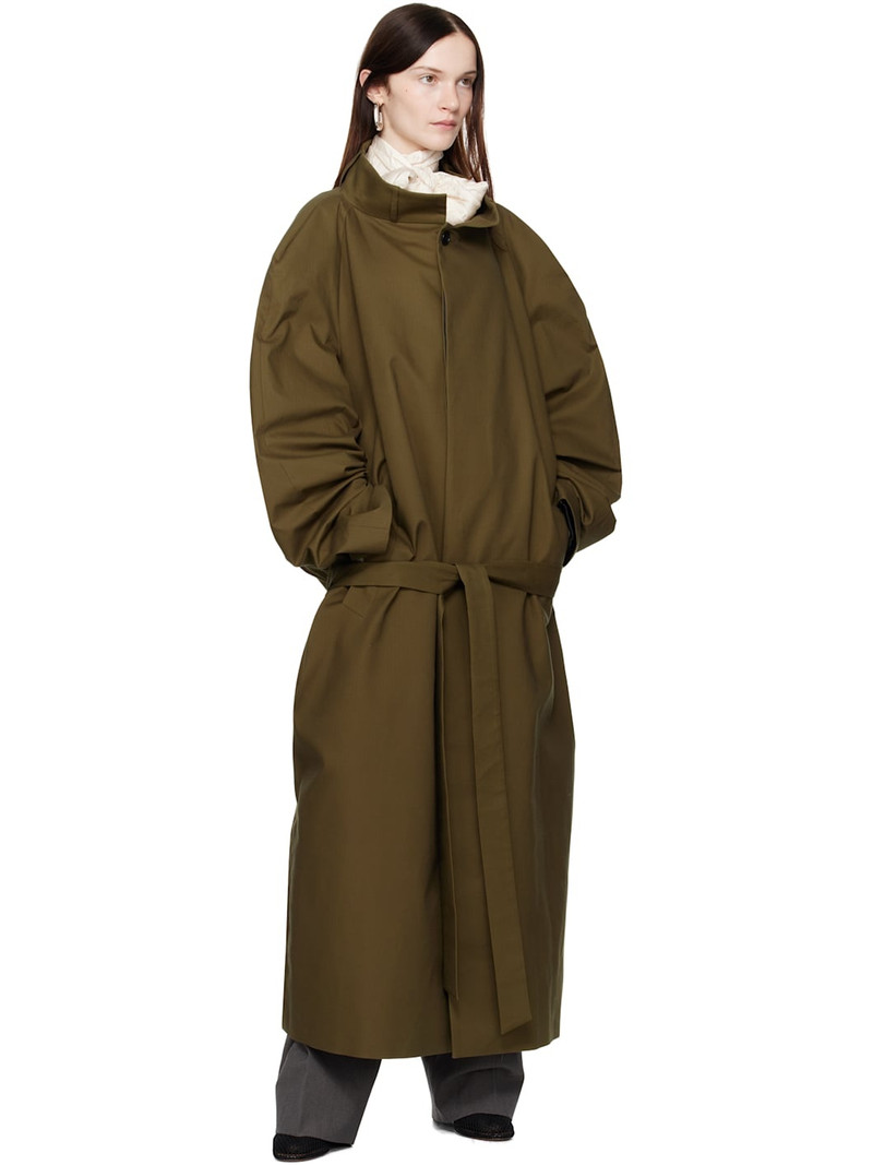 MARIE ADAM-LEENAERDT Khaki Multiple Ways Skirt Trench Coat outlook