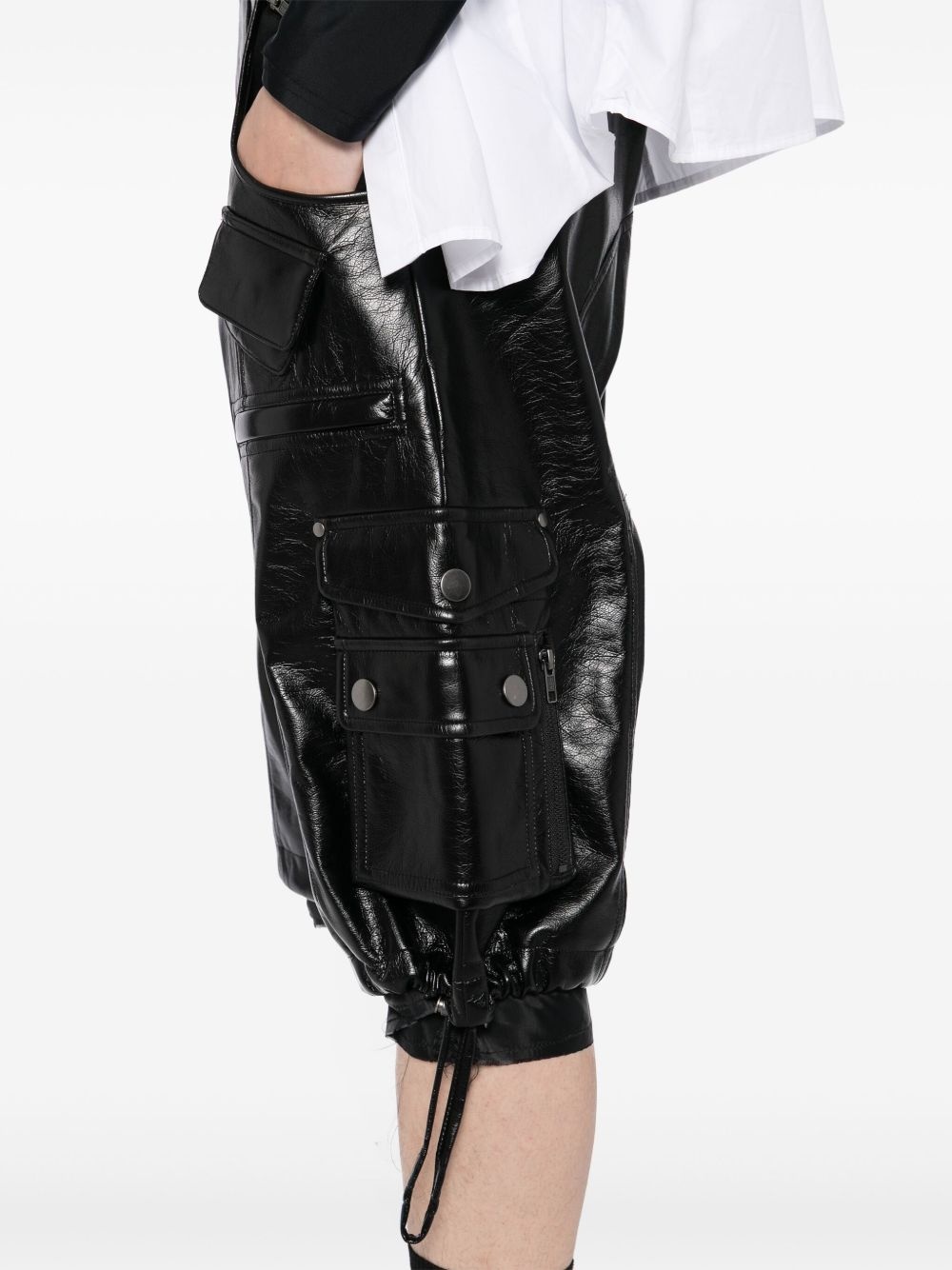 leather shorts - 5