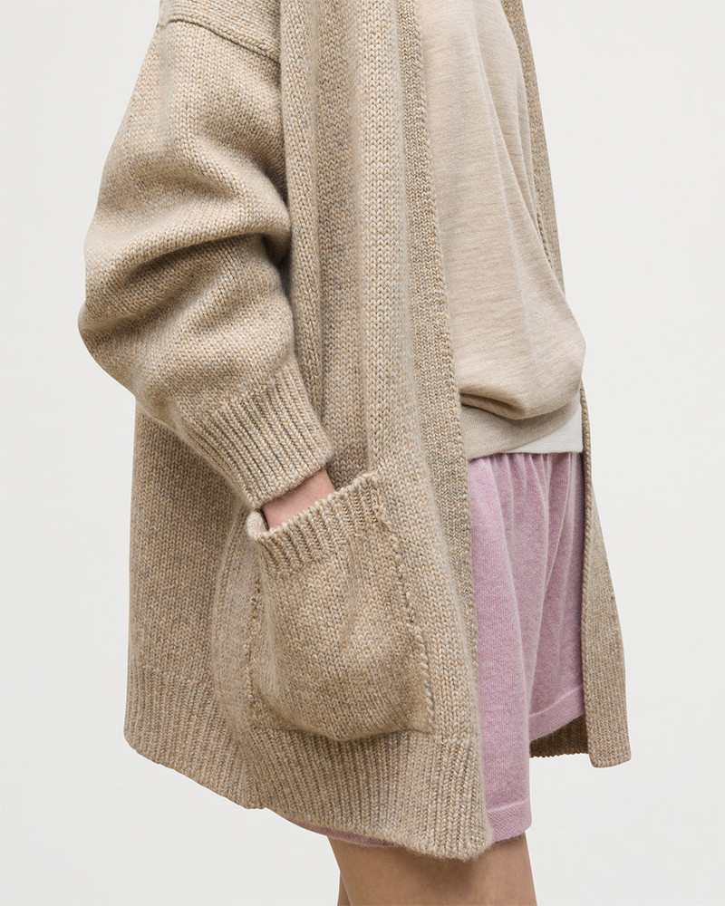 Bay Natural Marl Cashmere & Cotton Cardigan 6