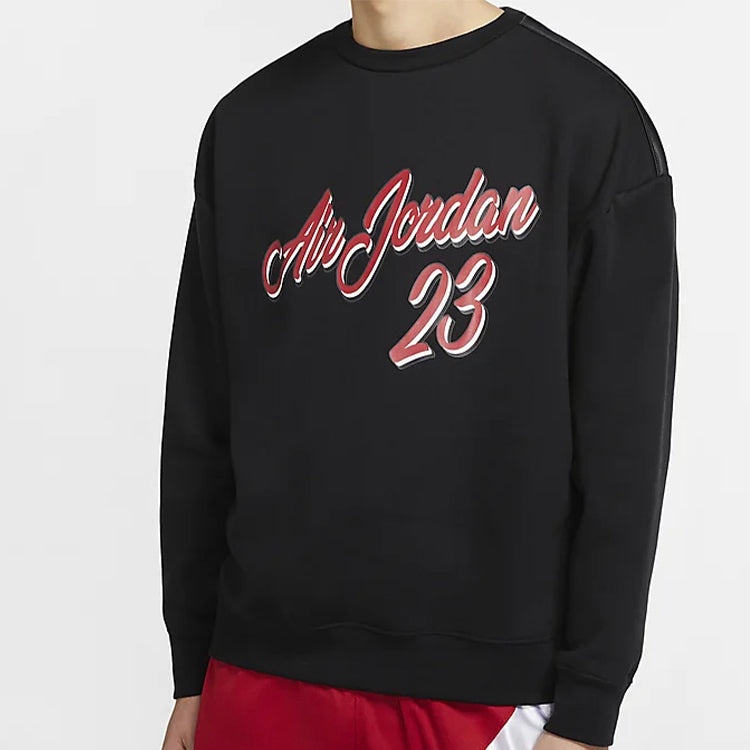 Air Jordan 23 Remastered Plush Pull-On Sweatshirt For Men Black CT6283-010 - 3