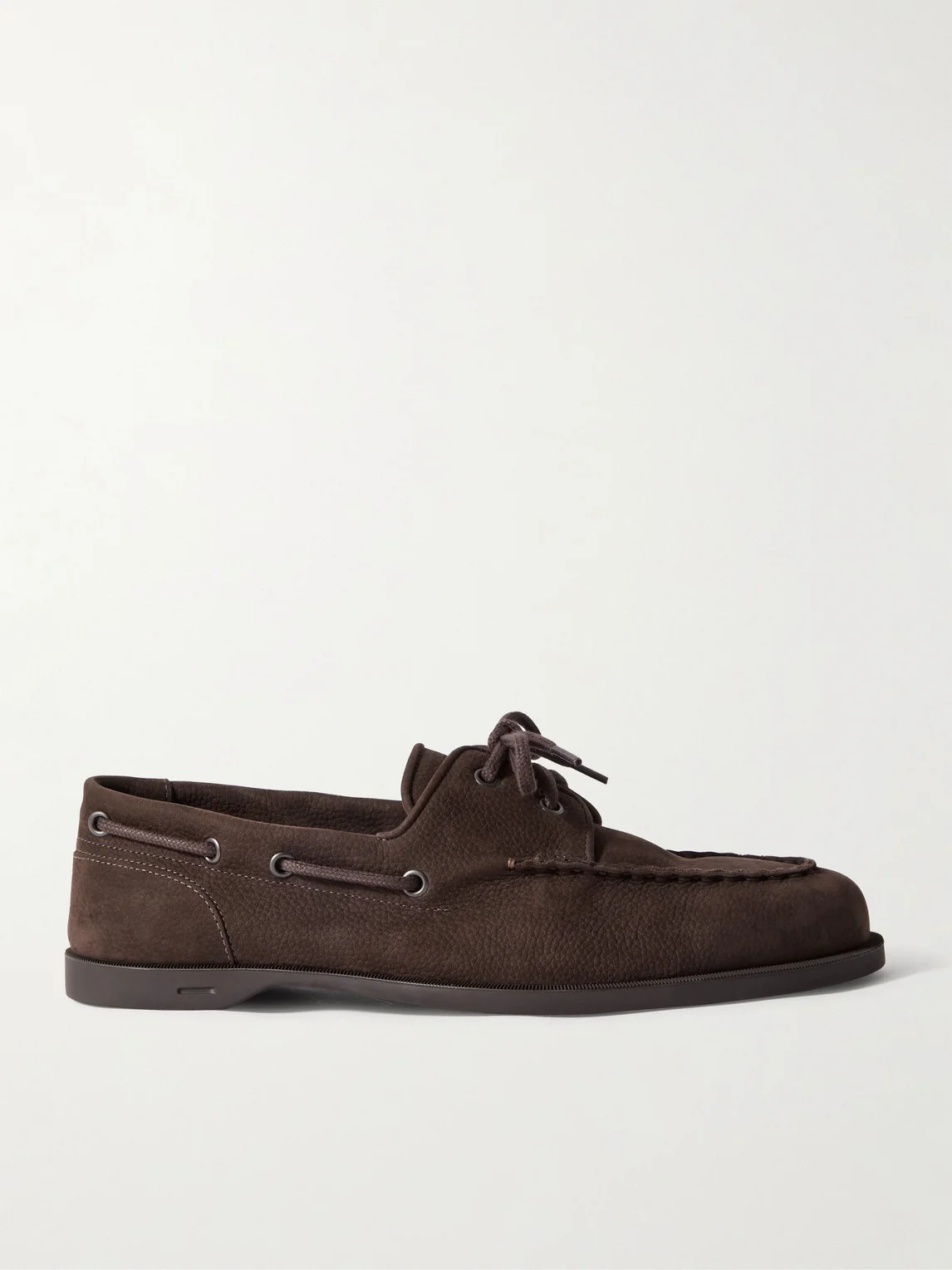 Foil Leather Boat Shoes - 1