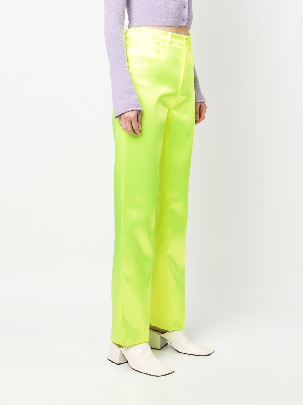 technical duchess satin trousers - 3