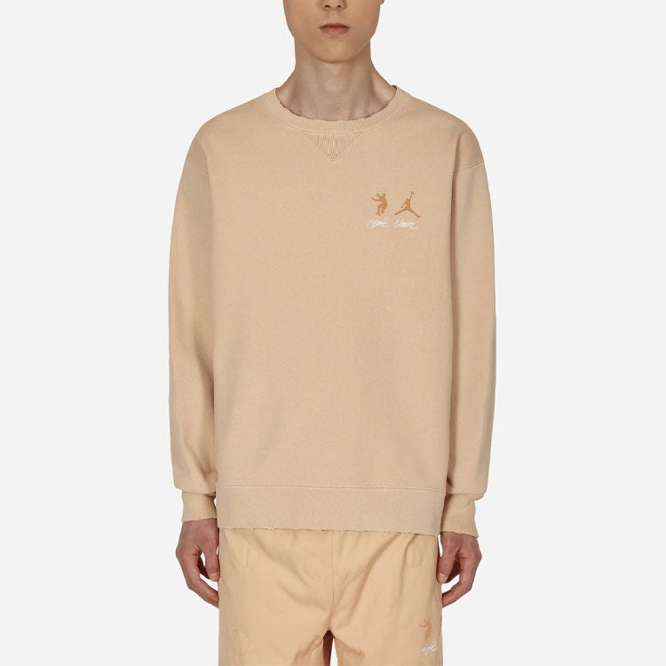 Air Jordan x union Crossover Logo Solid Color Sleeve Sports Round Neck Asia Edition Khaki DJ9523-268 - 3