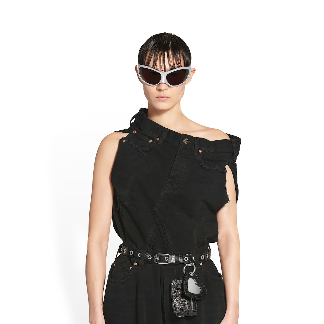 Women's Le Cagole Charms Belt in Black - 3
