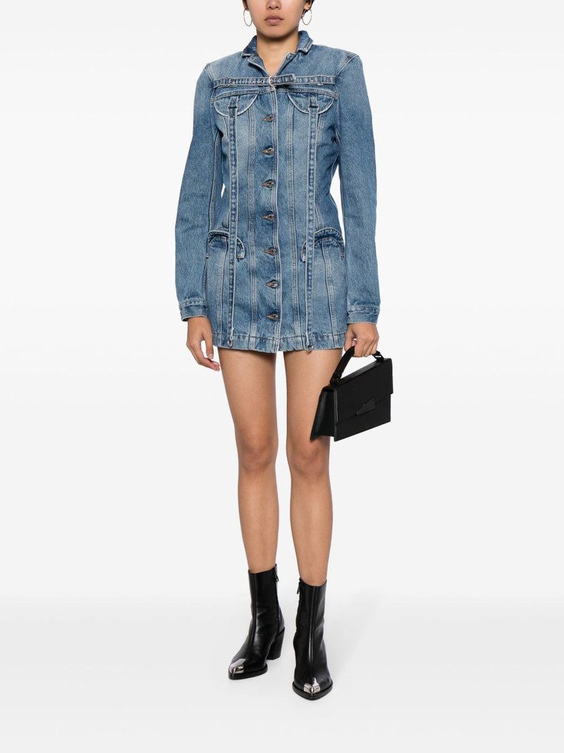 Off-White long-sleeve denim minidress outlook