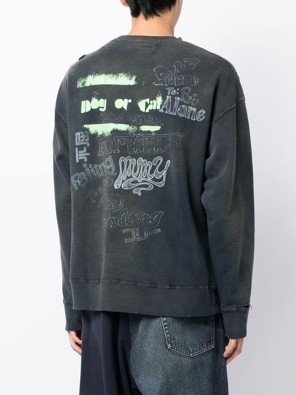graphic-print crew-neck sweatshirt - 4