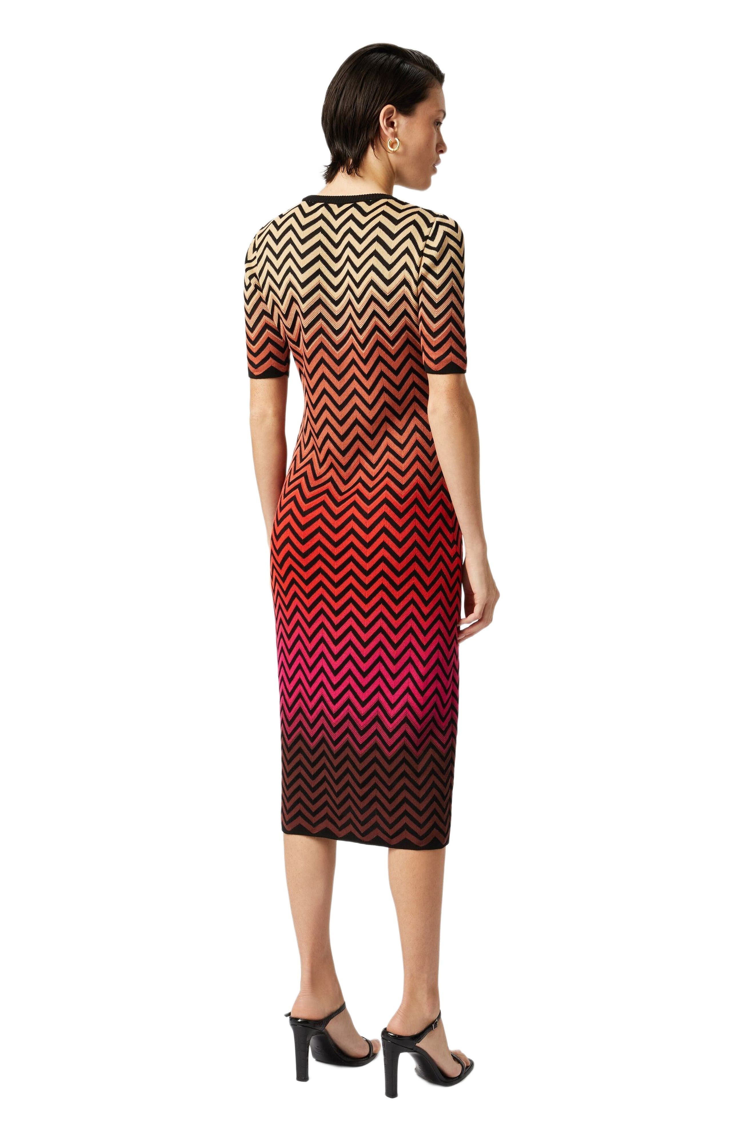 Missoni Dégradé Chevron Motif Midi Dress in Multicoloured at Nordstrom - 3
