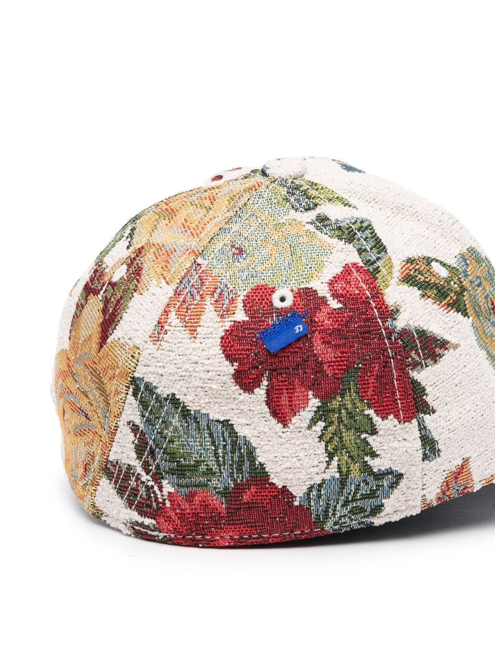 floral-embroidery cotton cap - 2
