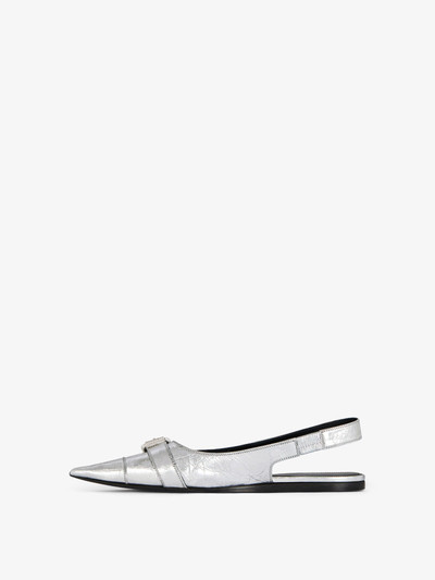 Givenchy VOYOU FLAT SLINGBACKS IN LAMINATED LEATHER outlook
