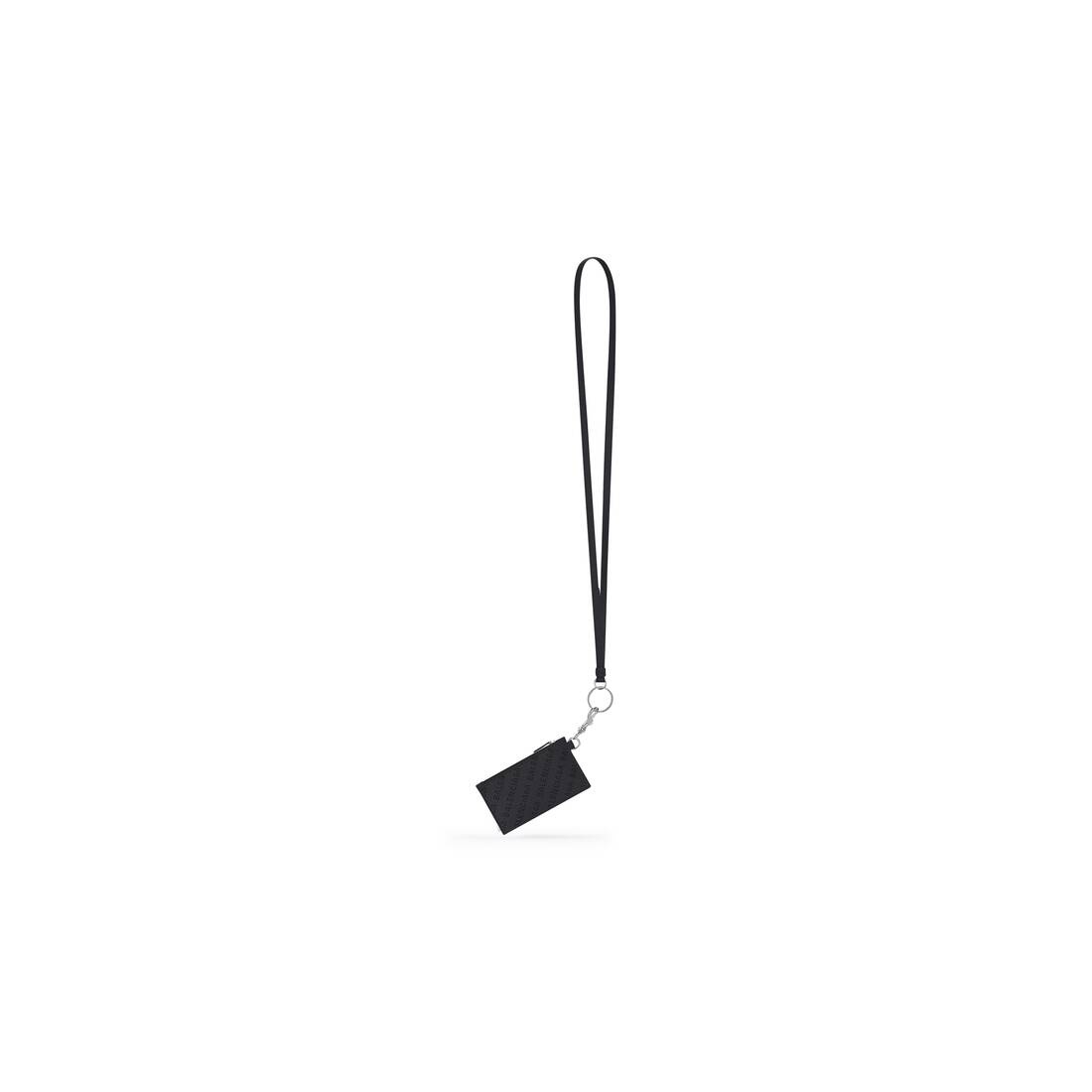 Men's Cash Card Case On Keychain in Black - 2